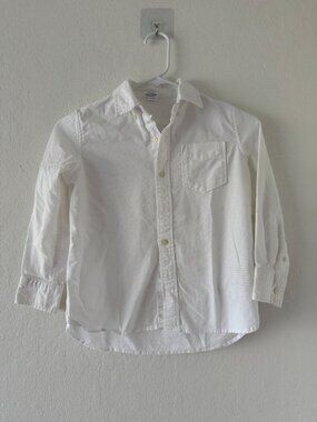 GAP Boys Long Sleeve White Button Down Shirt